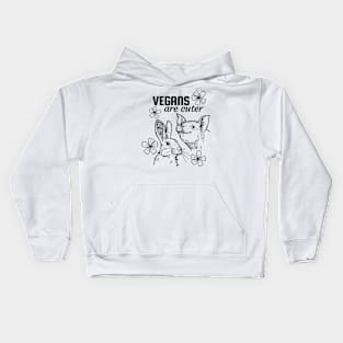 Vegans are cuter, and that's true! Kids Hoodie